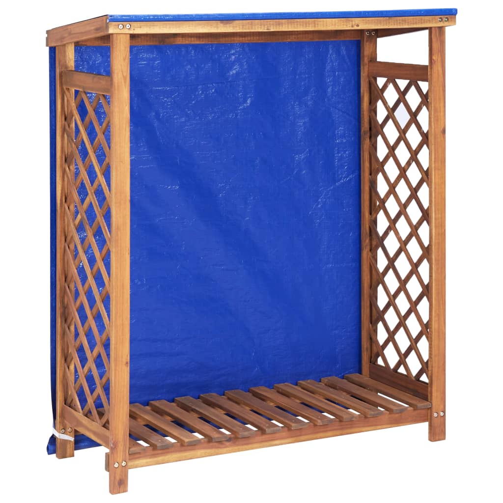 vidaXL Prístrešok na drevo 105x38x115 cm, akáciový masív