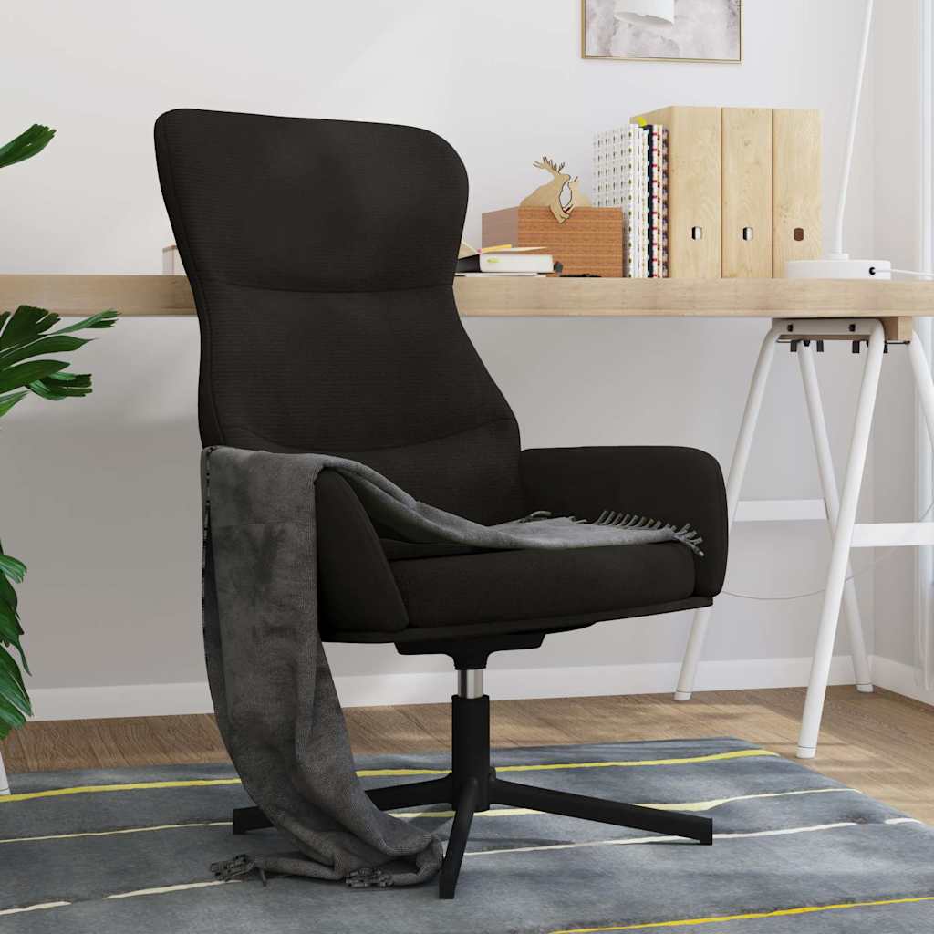 vidaXL Relaxačné kreslo čierne zamat