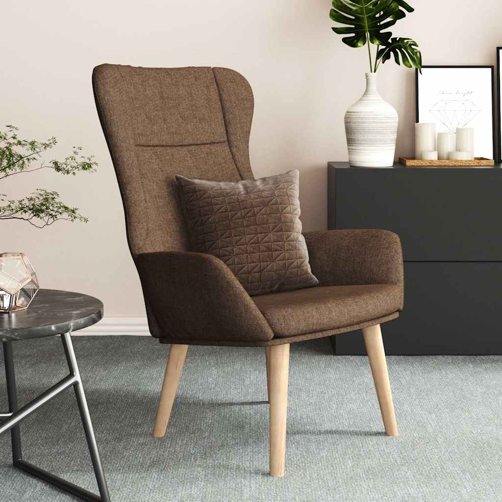 vidaXL Relaxačné kreslo hnedé látkové