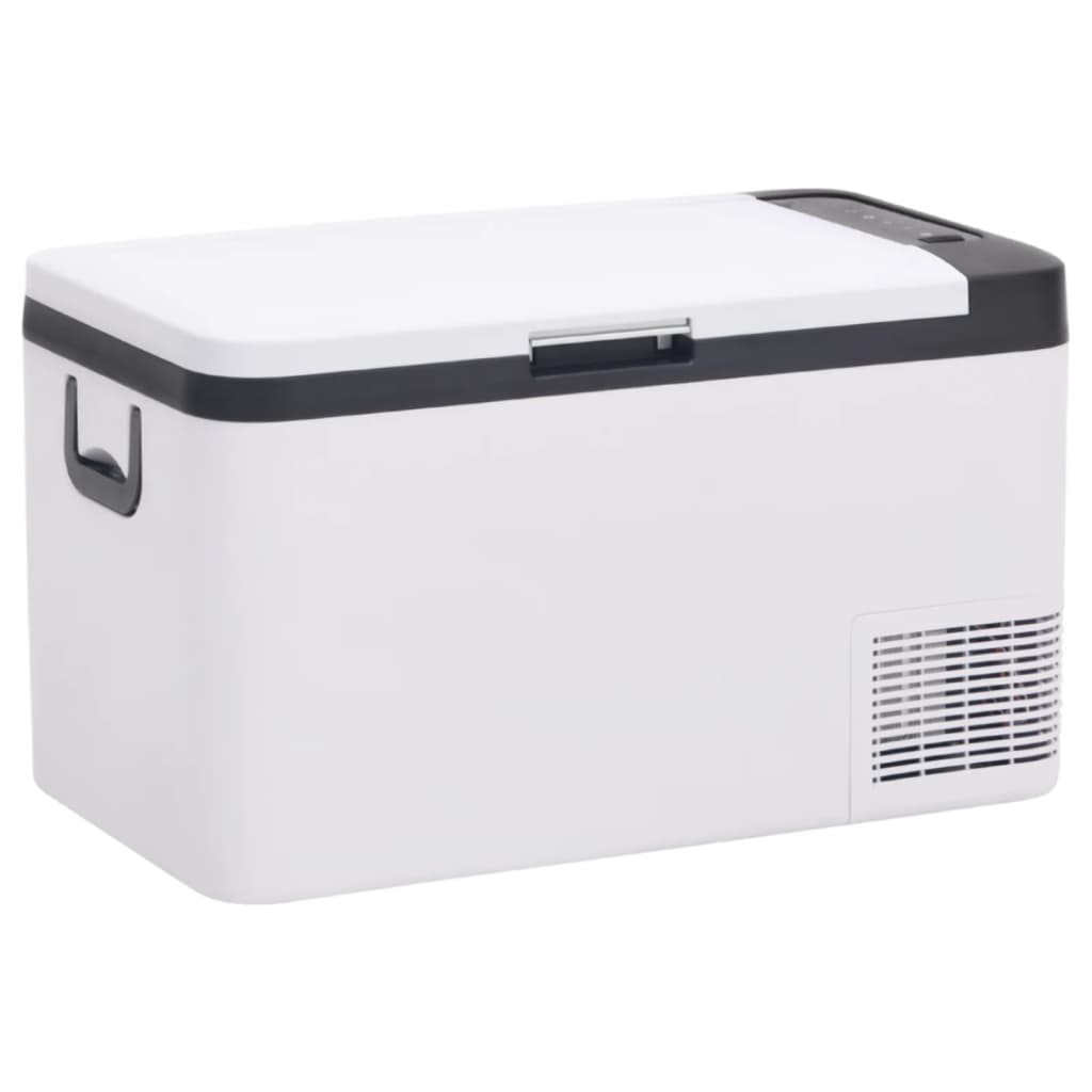 vidaXL Chladiaci box s rukoväťou čierno-biely 18 l PP a PE