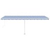 vidaXL Samostatne stojaca automatická markíza 600x300 cm modro-biela