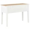 vidaXL Písací stôl, biely 109,5x45x77,5 cm, drevo