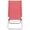 vidaXL Skladacie plážové stoličky 2 ks červené látka