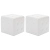 vidaXL Taburetky 2 ks biele 30x30x30 cm umelá koža