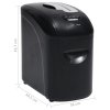 vidaXL Skartovač na papier 10 listov mikro rezanie čierny