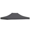 vidaXL Strecha na párty stan 4,5x3 m, antracitová 270 g/m²
