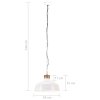 vidaXL Industriálna závesná lampa 42 cm, biela E27