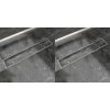 vidaXL Rovný sprchový odtok 2 ks 630x140 mm nehrdzavejúca oceľ