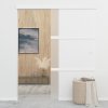 vidaXL Posuvné dvere s jemným zatváraním ESG sklo a hliník 90x205 cm