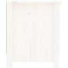 vidaXL Skrinka na topánky biela 110x38x45,5 cm masívna borovica