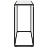 vidaXL Konzolový stolík biely 80x35x75 cm tvrdené sklo