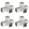 vidaXL Trámové spojky 4 ks v tvare X 81x81 mm pozinkovaný kov