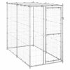 vidaXL Voliéra pre psy pozinkovaná oceľ so strechou 110x220x180 cm