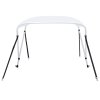 vidaXL Strieška Bimini s 2 oblúkmi biela 150x120x110 cm