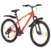 vidaXL Horský bicykel 21 rýchlostí, 26" koleso 36 cm, červený