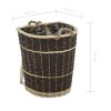 vidaXL Košík s popruhmi na palivové drevo 44,5x37x50 cm prírodná vŕba