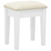 vidaXL Toaletný stolík so stoličkou biely 65x36x128 cm drevo paulovnie MDF
