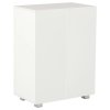 vidaXL Komoda, lesklá biela 60x35x80 cm, kompozitné drevo