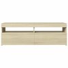 vidaXL TV skrinka s LED svetlami dub sonoma 120x35x40 cm