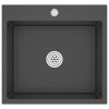 vidaXL Ručne vyrobený kuchynský drez, čierny, nehrdzavejúca oceľ