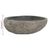 vidaXL Umývadlo riečny kameň oválne (29-38)x(24-31) cm