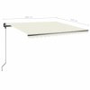 vidaXL Ručne zaťahovacia markíza s LED 400x350 cm krémová