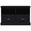 vidaXL TV skrinka čierna 80x35x50 cm spracované drevo