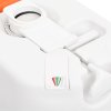 vidaXL Integrované kempingové WC biele 24+17 l HDPE a smalt