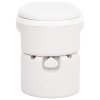 vidaXL Integrované kempingové WC biele 24+17 l HDPE a PP