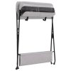 vidaXL Prebaľovací pult bledosivý železný