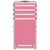 vidaXL Make-up kufrík ružový hliníkový