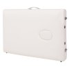 vidaXL Skladací masážny stôl, 2 zóny+stolička, 10 cm hrubá, biela