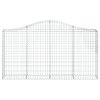 vidaXL Oblúkové gabiónové koše 8ks 200x30x100/120cm pozinkované železo