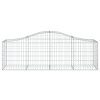 vidaXL Oblúkový gabionový kôš 9 ks 200x50x60/80 cm pozinkované železo