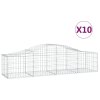 vidaXL Oblúkový gabionový kôš 10 ks 200x50x40/60 cm pozinkované železo