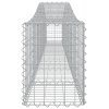 vidaXL Oblúkový gabionový kôš 7 ks 400x30x40/60 cm pozinkované železo