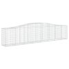 vidaXL Oblúkové gabionové koše 4 ks 400x50x80/100cm pozinkované železo