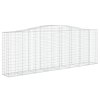 vidaXL Oblúkové gabionové koše 3 ks 400x50x140/160 cm pozink. železo