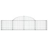 vidaXL Oblúkový gabionový kôš 14 ks 200x30x40/60 cm pozinkované železo