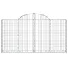 vidaXL Oblúkové gabiónové koše 9ks 200x30x100/120cm pozinkované železo