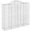 vidaXL Oblúkové gabiónové koše 5ks 200x50x160/180cm pozinkované železo