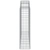 vidaXL Oblúkové gabiónové koše 5ks 200x50x160/180cm pozinkované železo