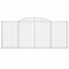 vidaXL Oblúkové gabionové koše 5 ks 300x30x120/140 cm pozink. železo