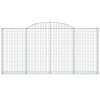 vidaXL Oblúkové gabionové koše 9 ks 300x30x140/160 cm pozink. železo