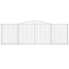 vidaXL Oblúkové gabionové koše 4 ks 400x30x120/140 cm pozink. železo