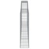 vidaXL Oblúkové gabionové koše 8 ks 400x30x120/140 cm pozink. železo