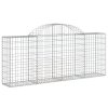 vidaXL Oblúkové gabionové koše 10ks 200x30x80/100cm pozinkované železo