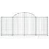 vidaXL Oblúkové gabionové koše 10ks 200x30x80/100cm pozinkované železo