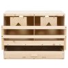 vidaXL Hniezdo pre sliepky 2 priehradky 63x40x45 cm borovicové drevo