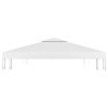 vidaXL Dvojitá strieška na altánok 310 g/m², 3x3 m, biela